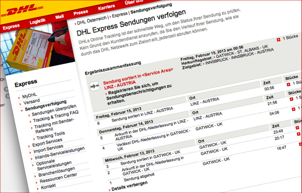 DHL-Versand