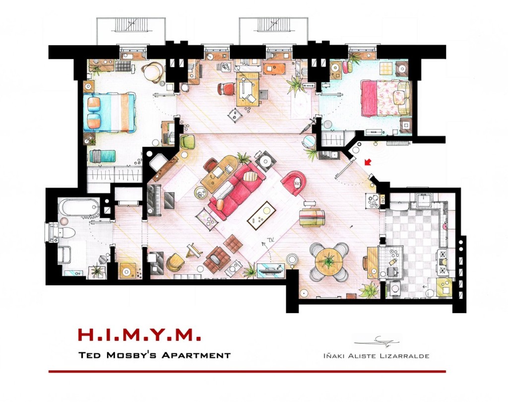 Das Apartment von Ted Mosby aus "How I met your mother"